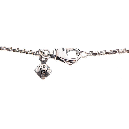 David Yurman Sterling Silver 18K Yellow Gold Open Heart Cable Necklace 5 of 6