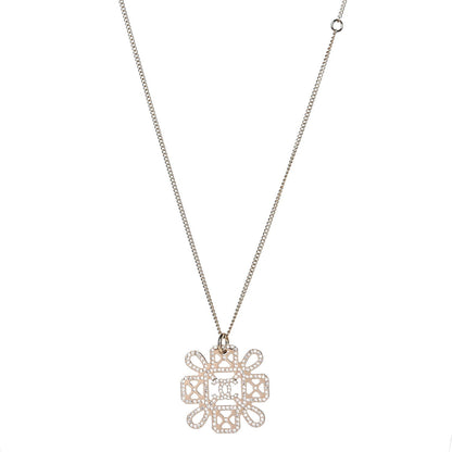 Chanel Crystal CC Necklace Light Gold 1 of 6