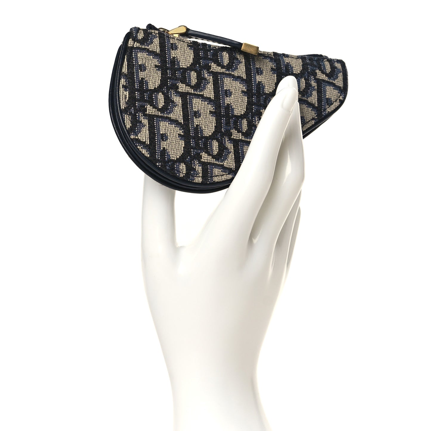 Oblique Saddle Coin Purse Blue