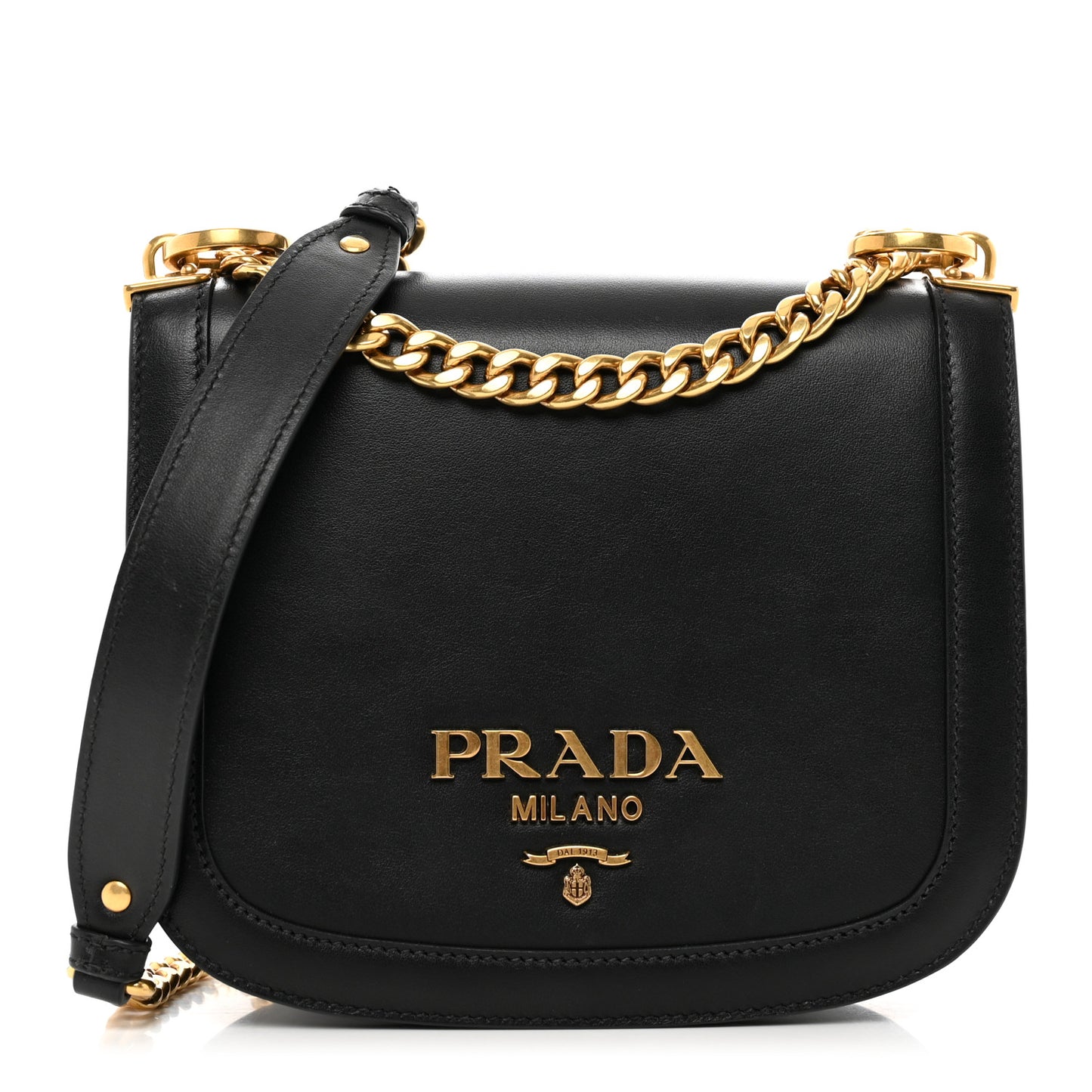 City Calf Pionniere Saddle Bag Black