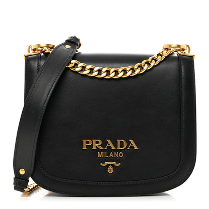 Prada City Calf Pionniere Saddle Bag Black 1 of 8