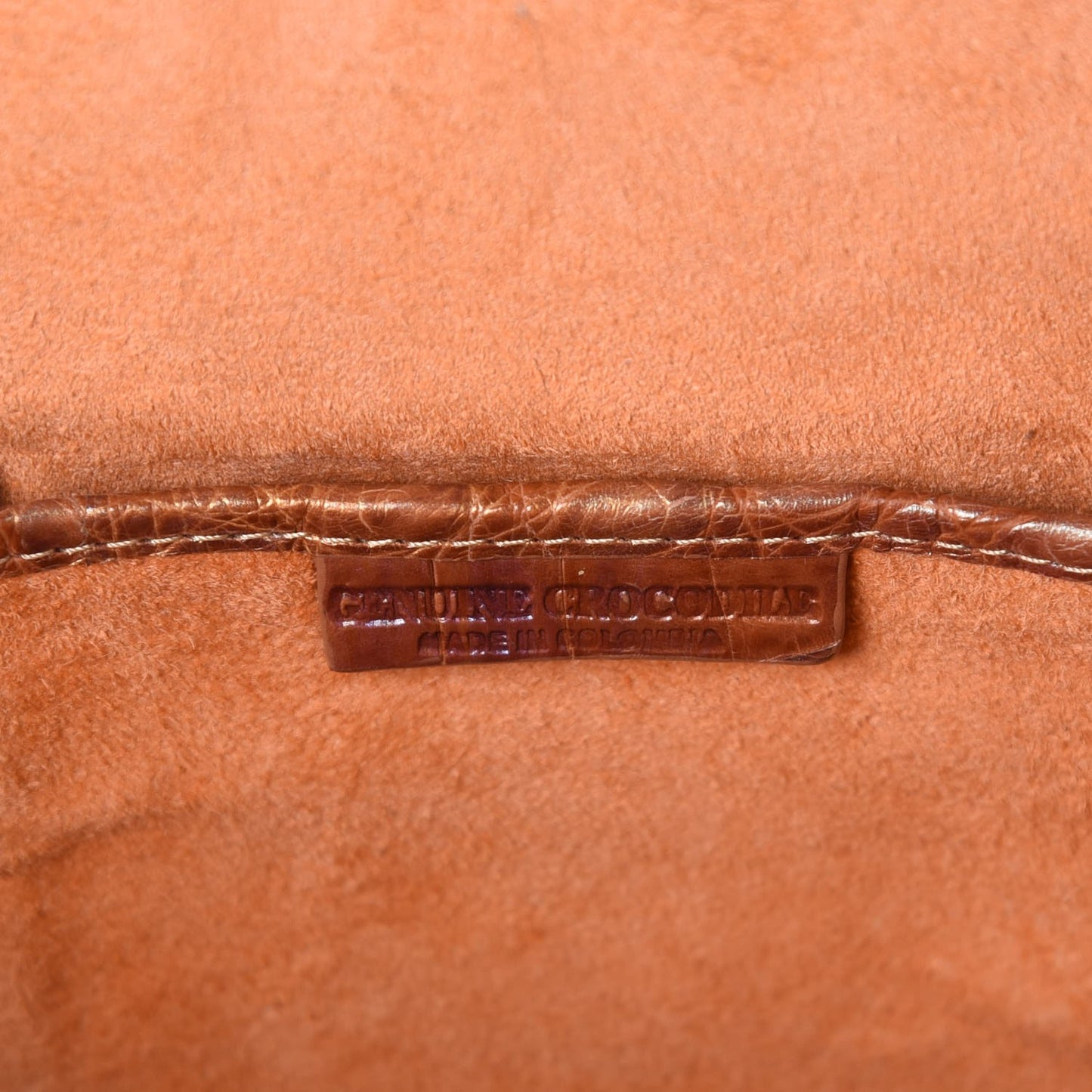 Crocodile Medium Satchel Brown