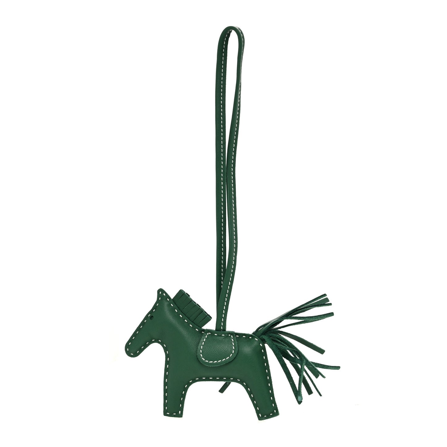 Milo Lambskin Grigri Rodeo Horse Bag Charm PM Vert Moyen