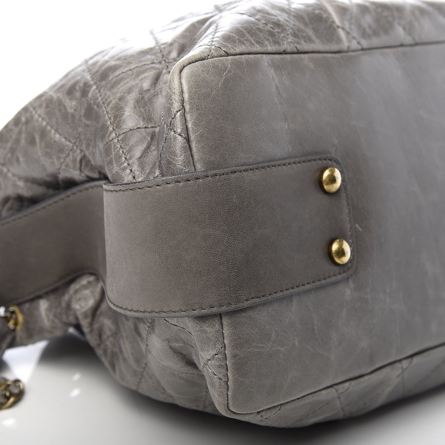 Chanel Glazed Calfskin Stingray Bindi CC Accordion Tote Grey 6 of 10