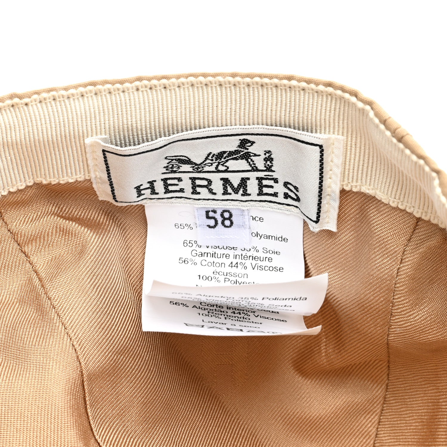 Hermes Trench Canvas Serena Eperon d'Or Cap 58 Beige 8 of 8