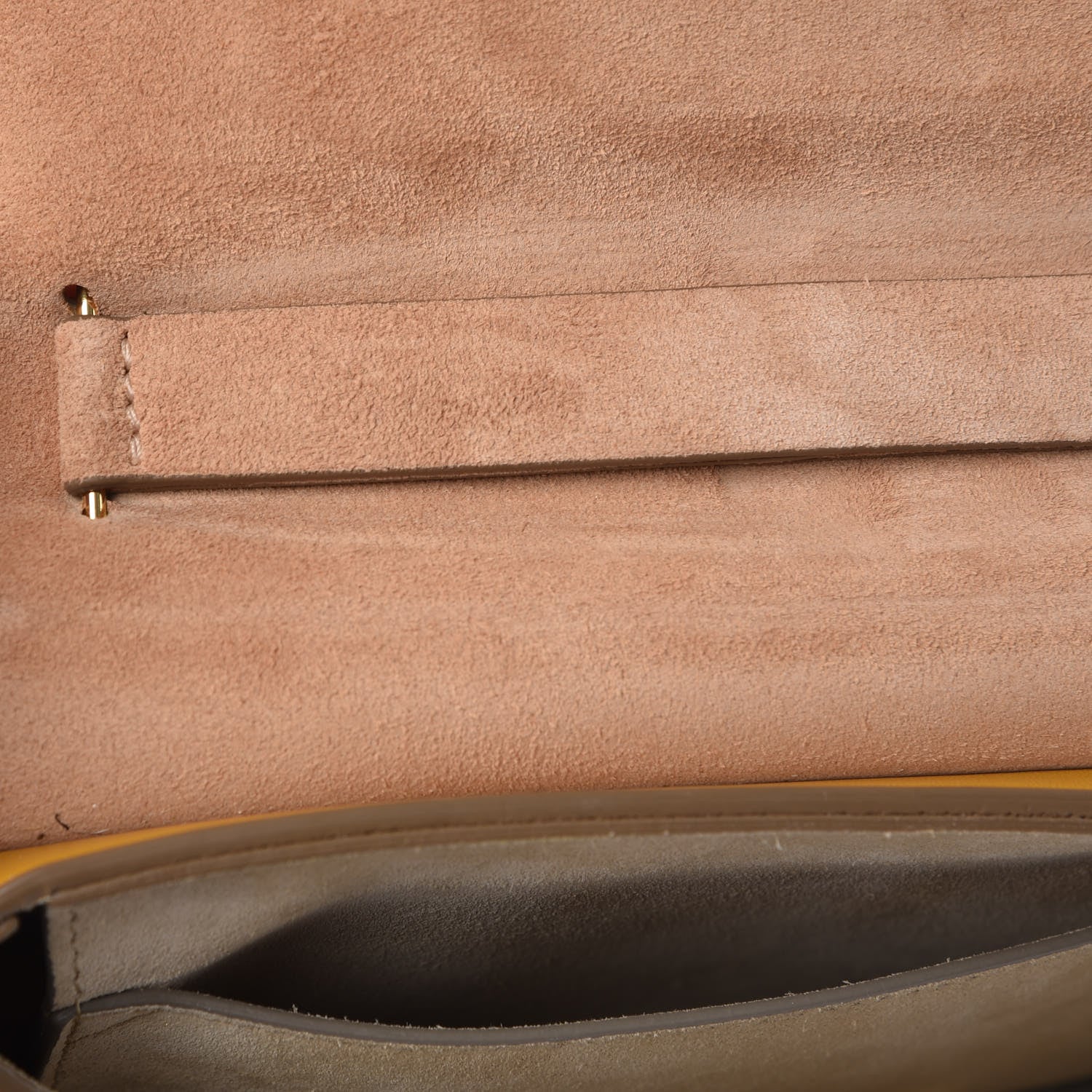 Chloe Suede Smooth Calfskin Drew Shoulder Bag Wet Sand Sunflower 8 of 15