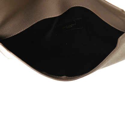 Saint Laurent Grain De Poudre Uptown Pouch Dark Beige 5 of 11