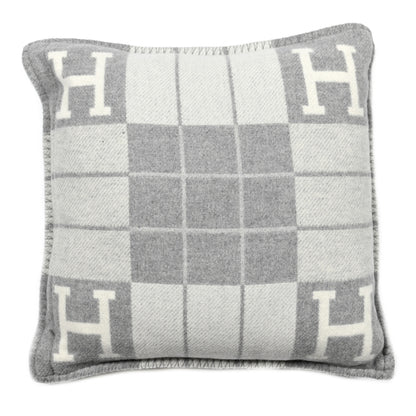 Hermes Wool Cashmere Avalon III Pillow PM Ecru Gris Clair 2 of 3