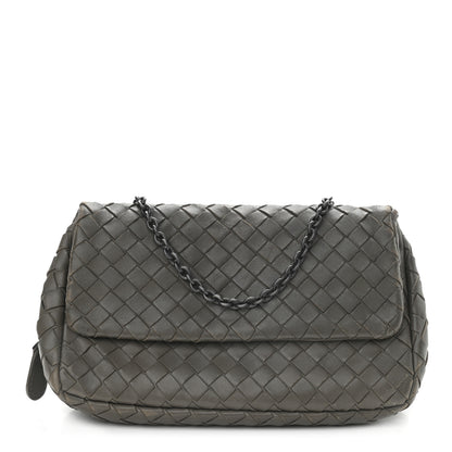Bottega Veneta Nappa Intrecciato Mini Chain Messenger Gun Metal 1 of 9