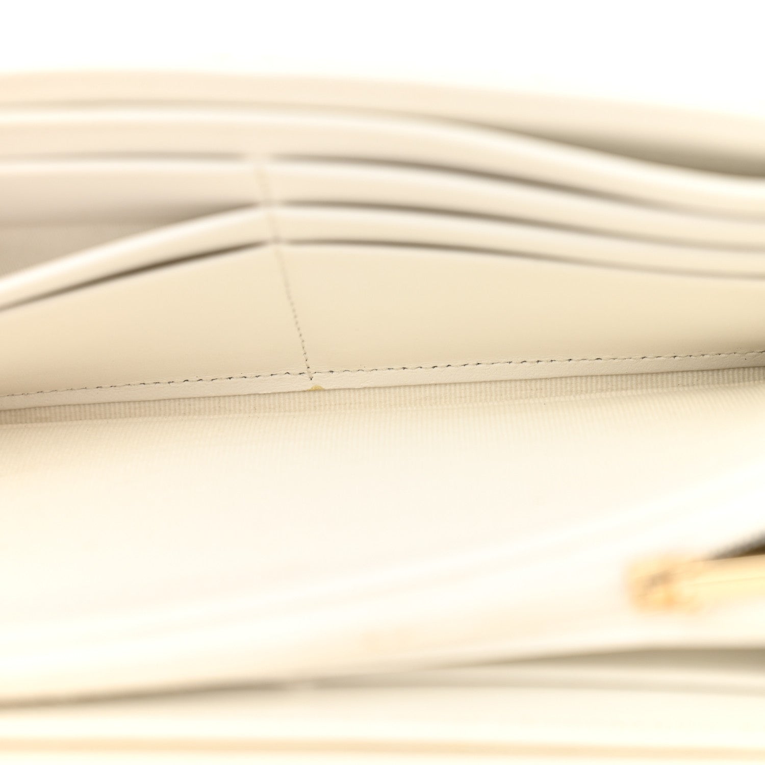 Chanel Caviar Quilted Large Gusset Flap Wallet White 5 of 13