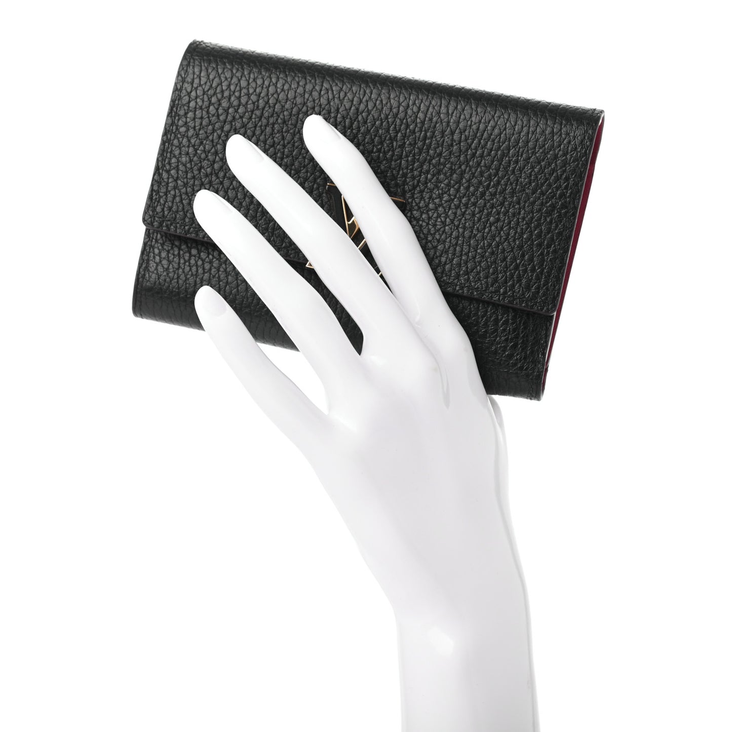 Taurillon Capucines Compact Wallet Black