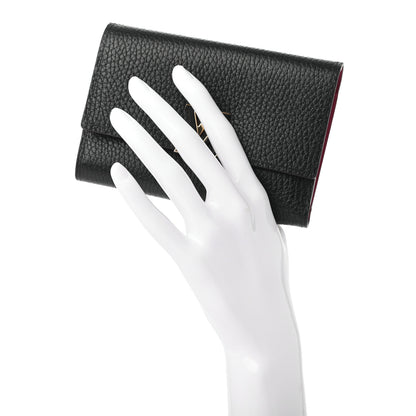 Louis Vuitton Taurillon Capucines Compact Wallet Black 2 of 7