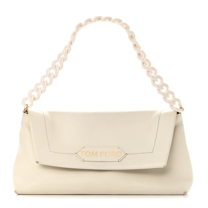 Tom Ford Calfskin Mini Label Shoulder Bag White 1 of 15