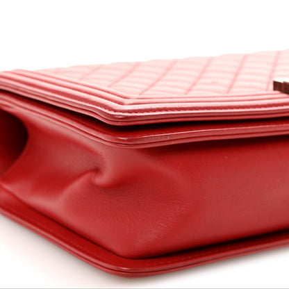 Chanel Calfskin Quilted New Medium Boy Flap Red 9 of 11