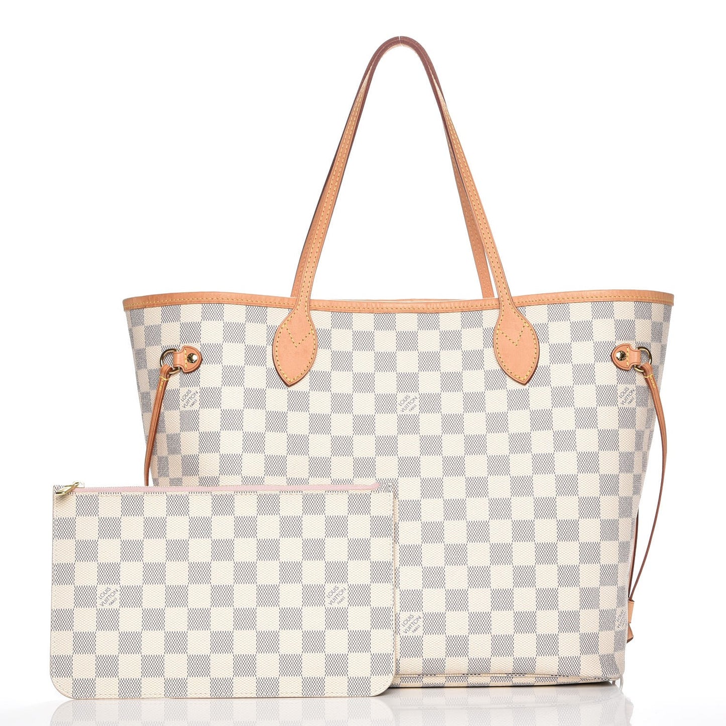 Damier Azur Neo Neverfull MM Rose Ballerine