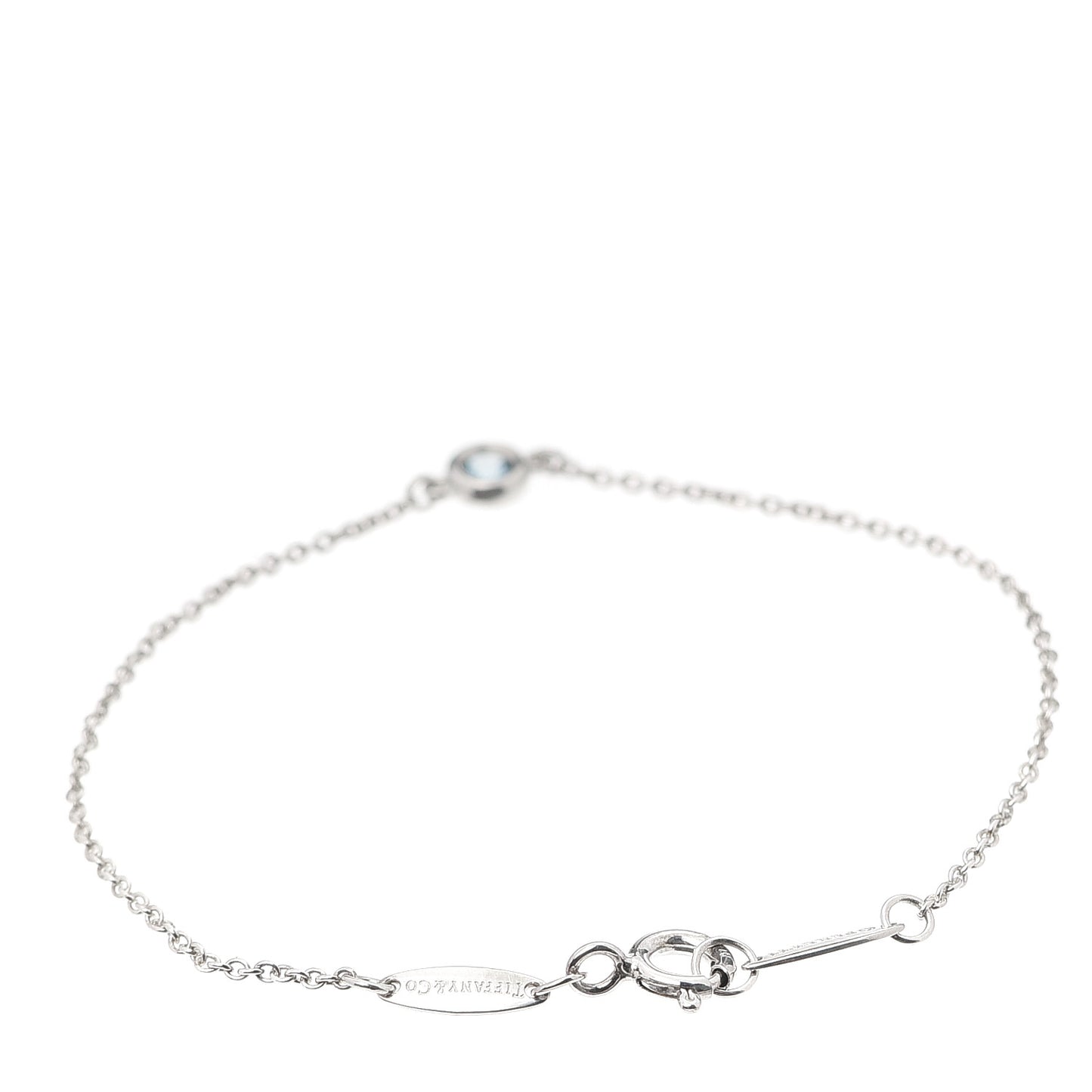 Sterling Silver Aquamarine Elsa Peretti Color By The Yard Bracelet