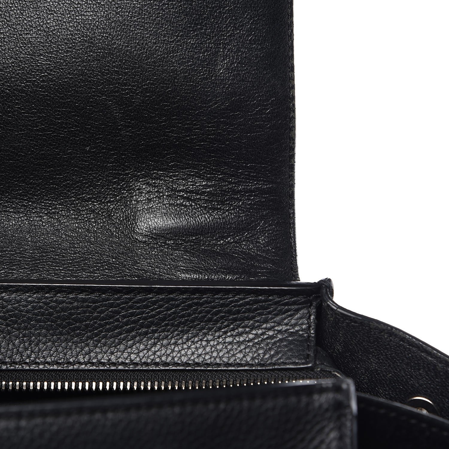 Celine Drummed Calfskin Suede Medium Trapeze Black 8 of 12