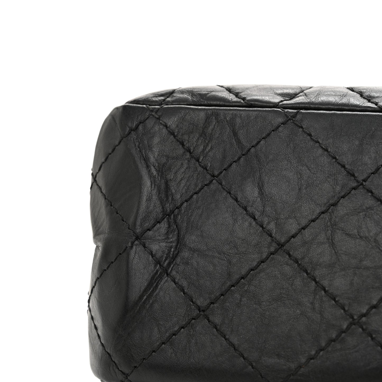 Aged Calfskin Quilted 2.55 Reissue 227 Flap Black