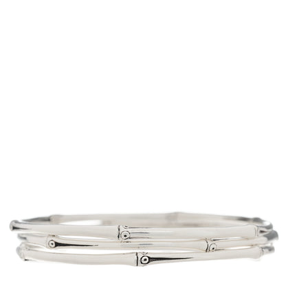 John Hardy Sterling Silver Bamboo Bangle Bracelet Set of 3 2 of 4