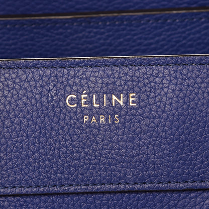 Celine Drummed Calfskin Micro Luggage Indigo 6 of 12