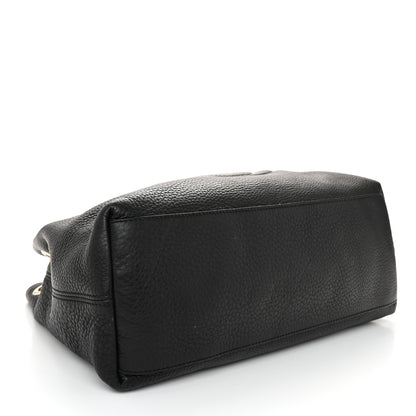 Gucci Pebbled Calfskin Medium Soho Chain Shoulder Bag Black 4 of 13