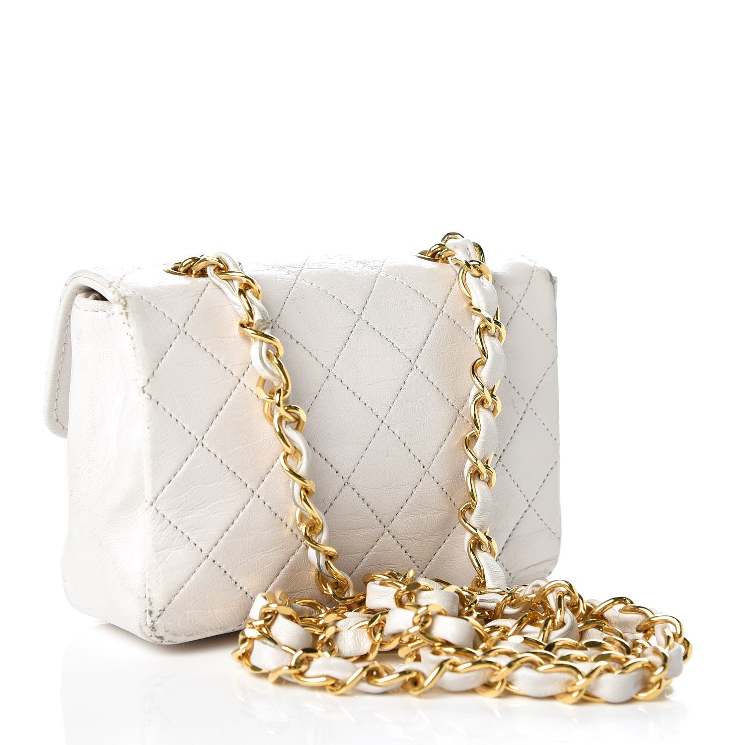 Chanel Lambskin Quilted Extra Mini Flap White 3 of 18