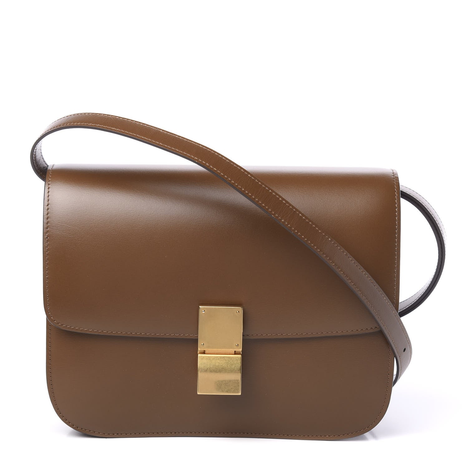 Celine Box Calfskin Medium Classic Box Flap Bag Camel 1 of 11
