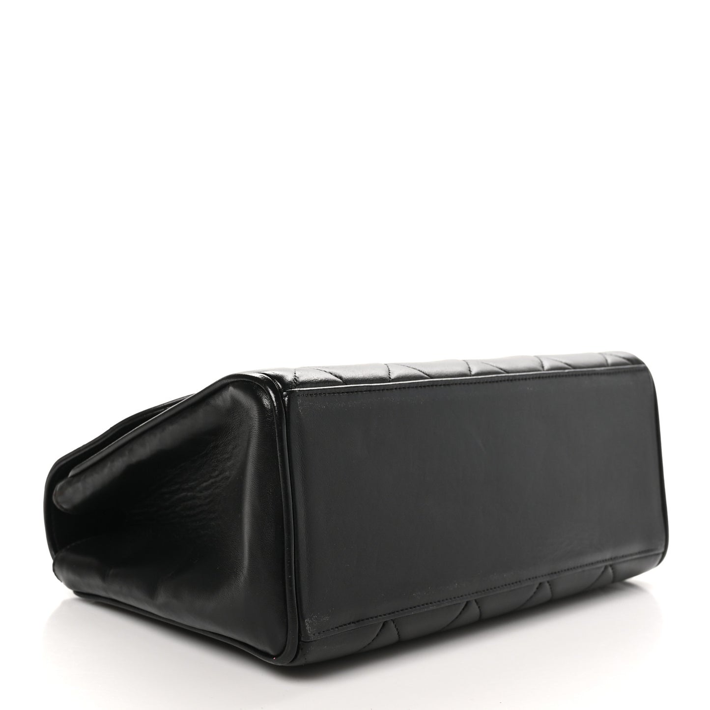 Lambskin Quilted Medium Single Flap Black
