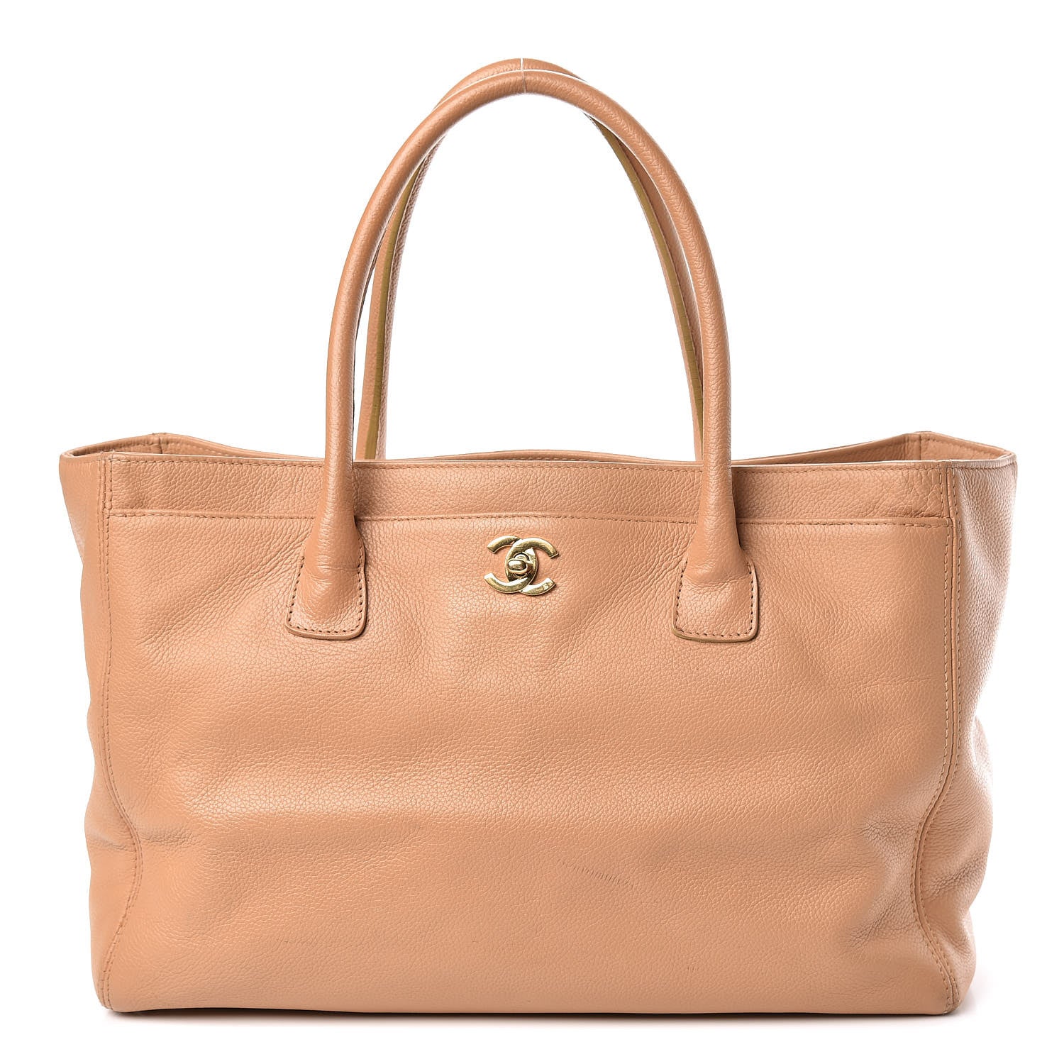 Chanel Calfskin Cerf Executive Shopper Tote Light Beige 1 of 20