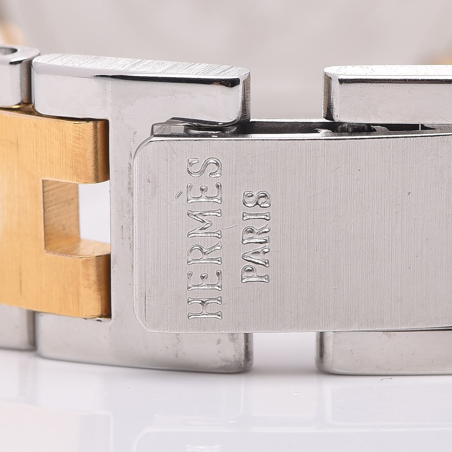 Hermes Stainless Steel 20mm Rallye Quartz Watch Gold 6 of 8