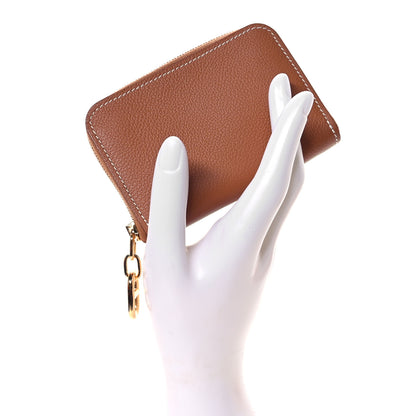 Hermes Evercolor Zipengo Chain D'Ancre Compact Cardholder Gold 2 of 8