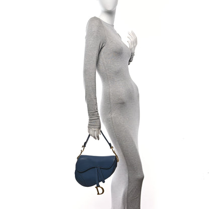 Christian Dior Calfskin Saddle Bag Sky Blue 2 of 10