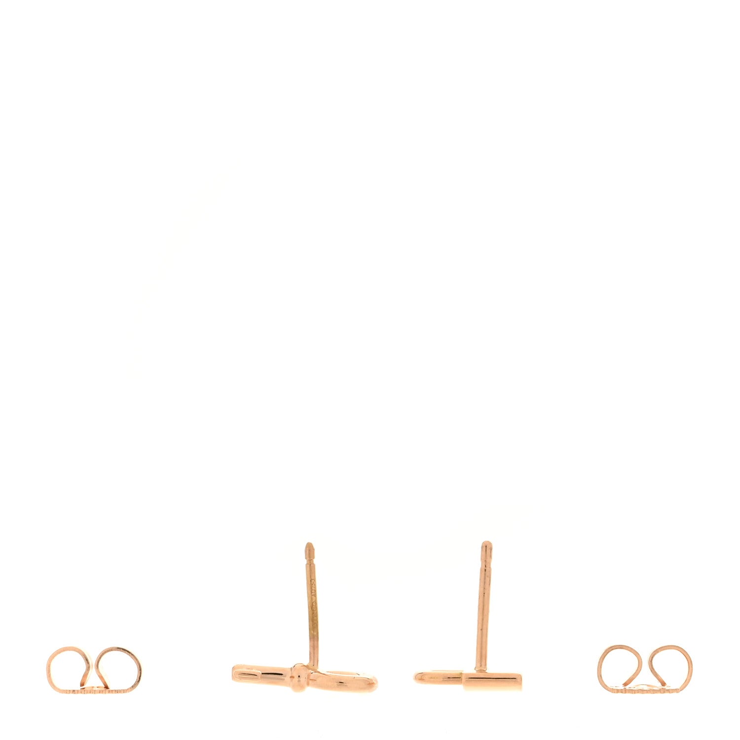 Tiffany 18K Rose Gold Mini Key and Lock Earrings 3 of 5