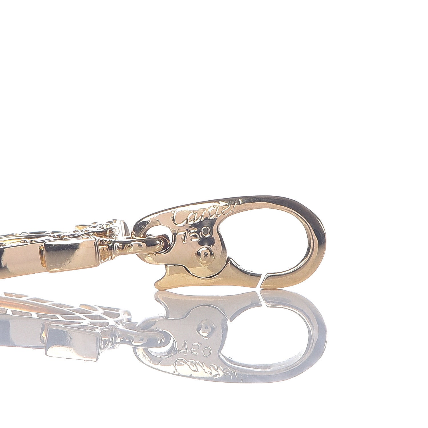 Cartier 18K Yellow Gold Diamond Logo Charm 3 of 5