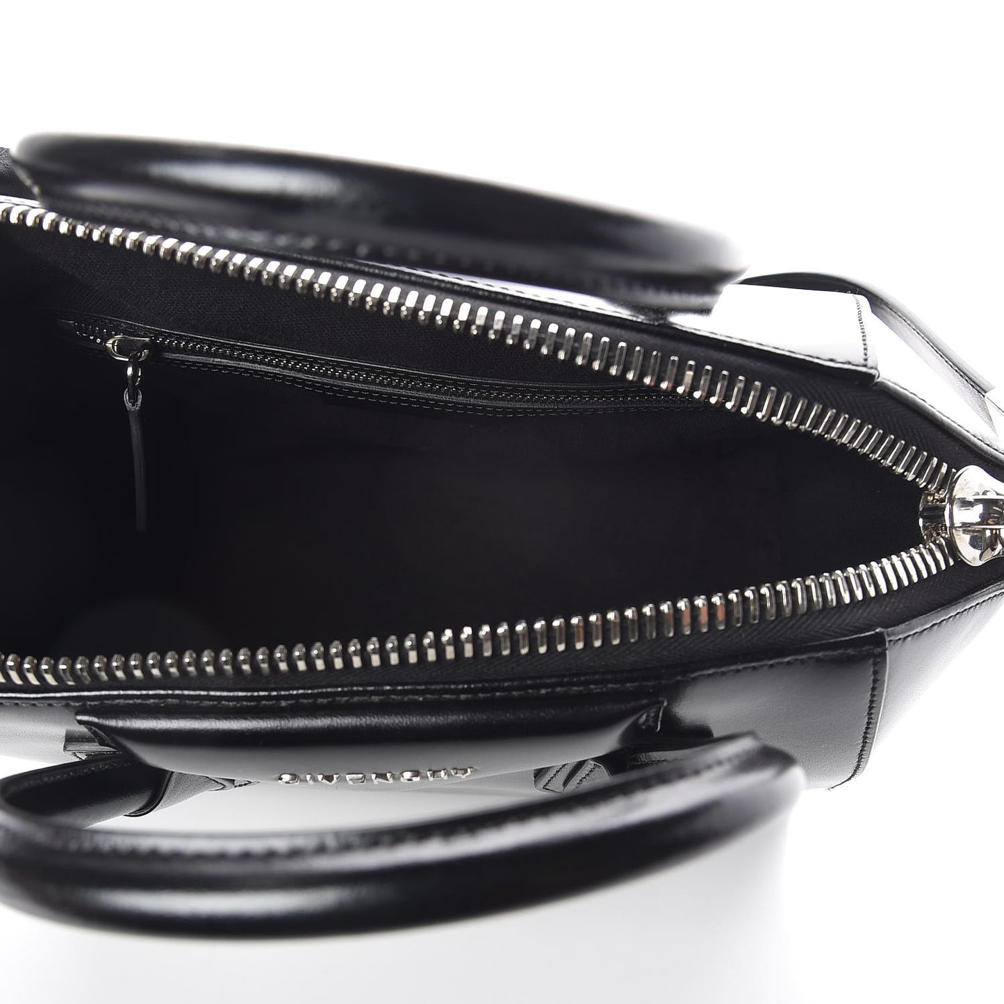Shiny Lord Calfskin Small Antigona Black