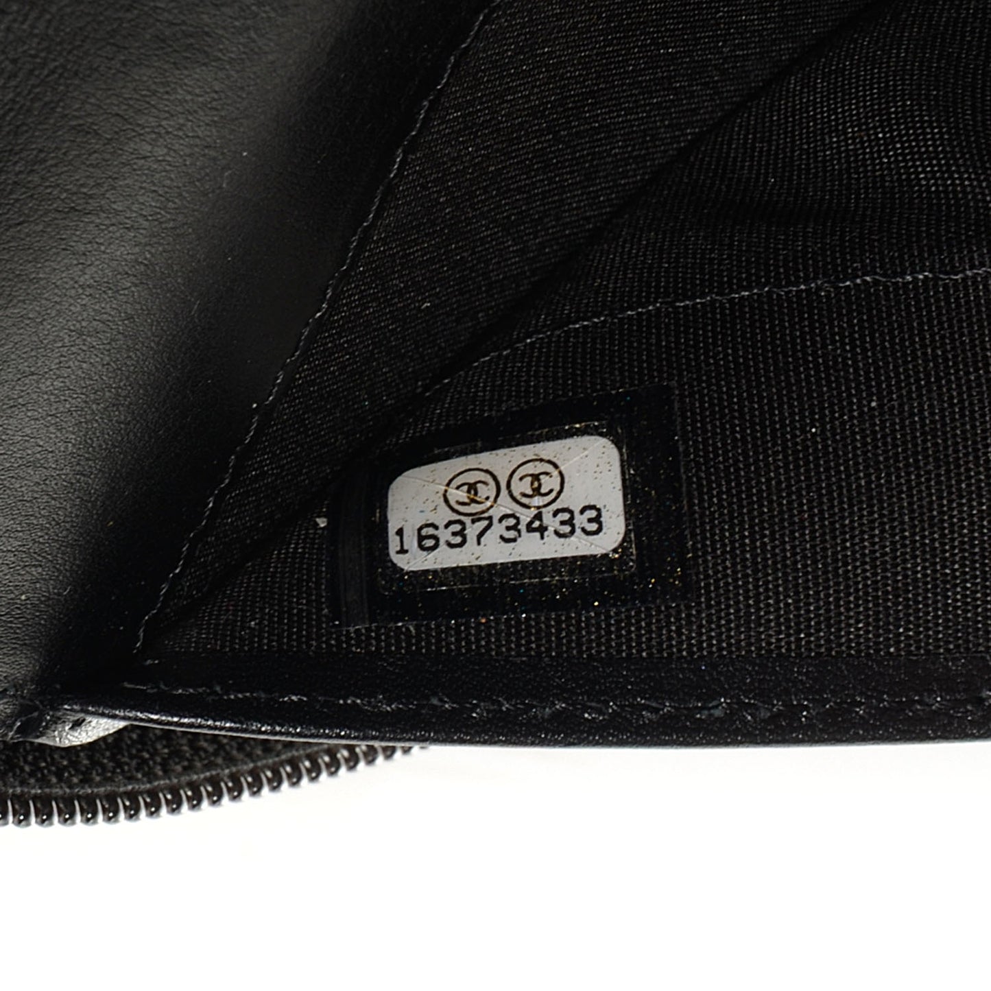 Caviar CC Timeless Large Zip Around Wallet Black