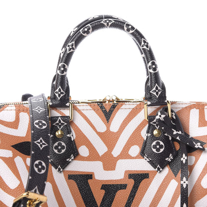 Louis Vuitton Monogram Giant Crafty Speedy Bandouliere 25 Creme Caramel 9 of 10