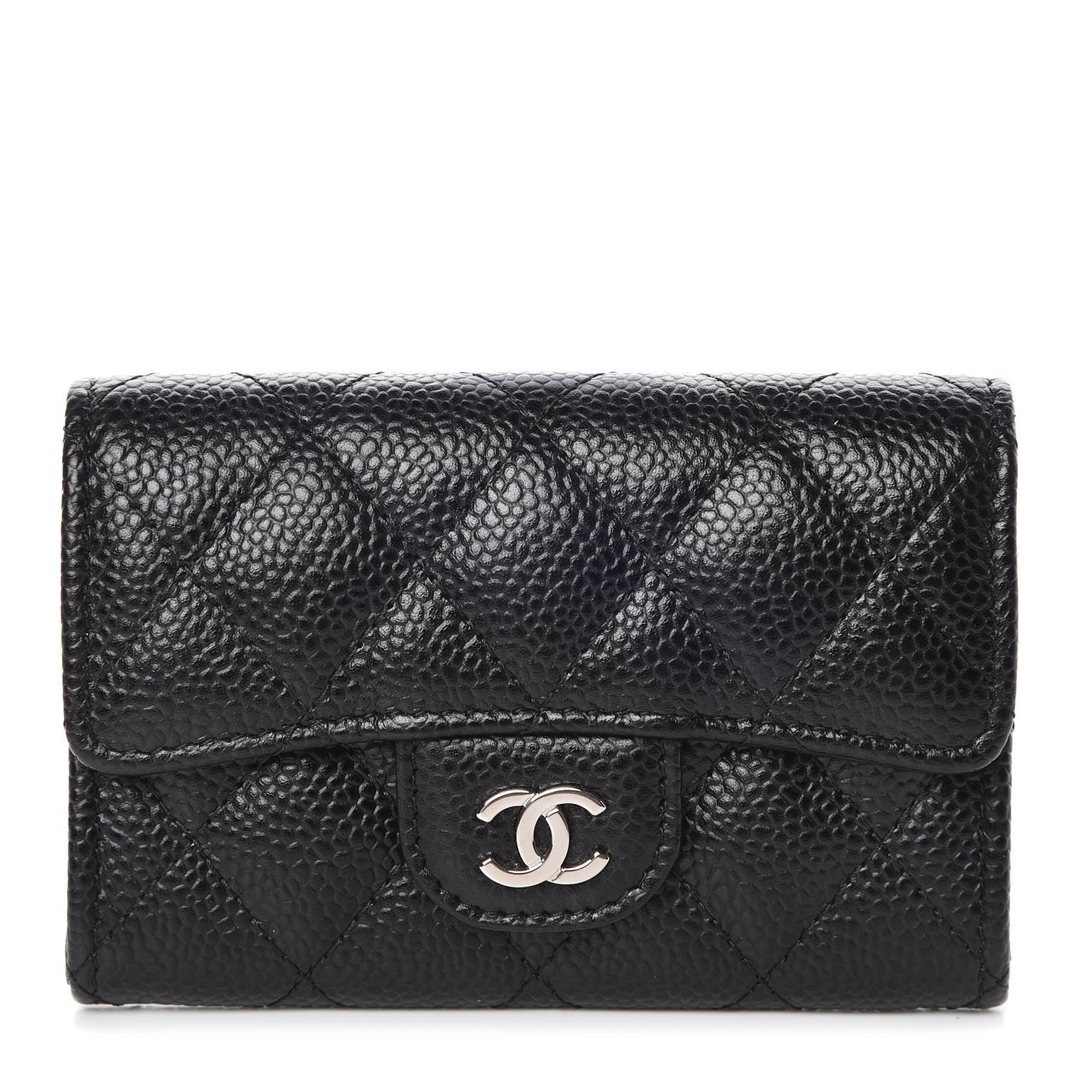 Chanel Caviar Quilted Flap Card Holder Black 1 of 9