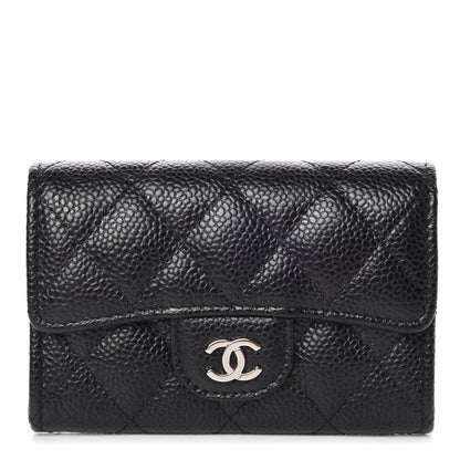 Chanel Caviar Quilted Flap Card Holder Black 1 of 9