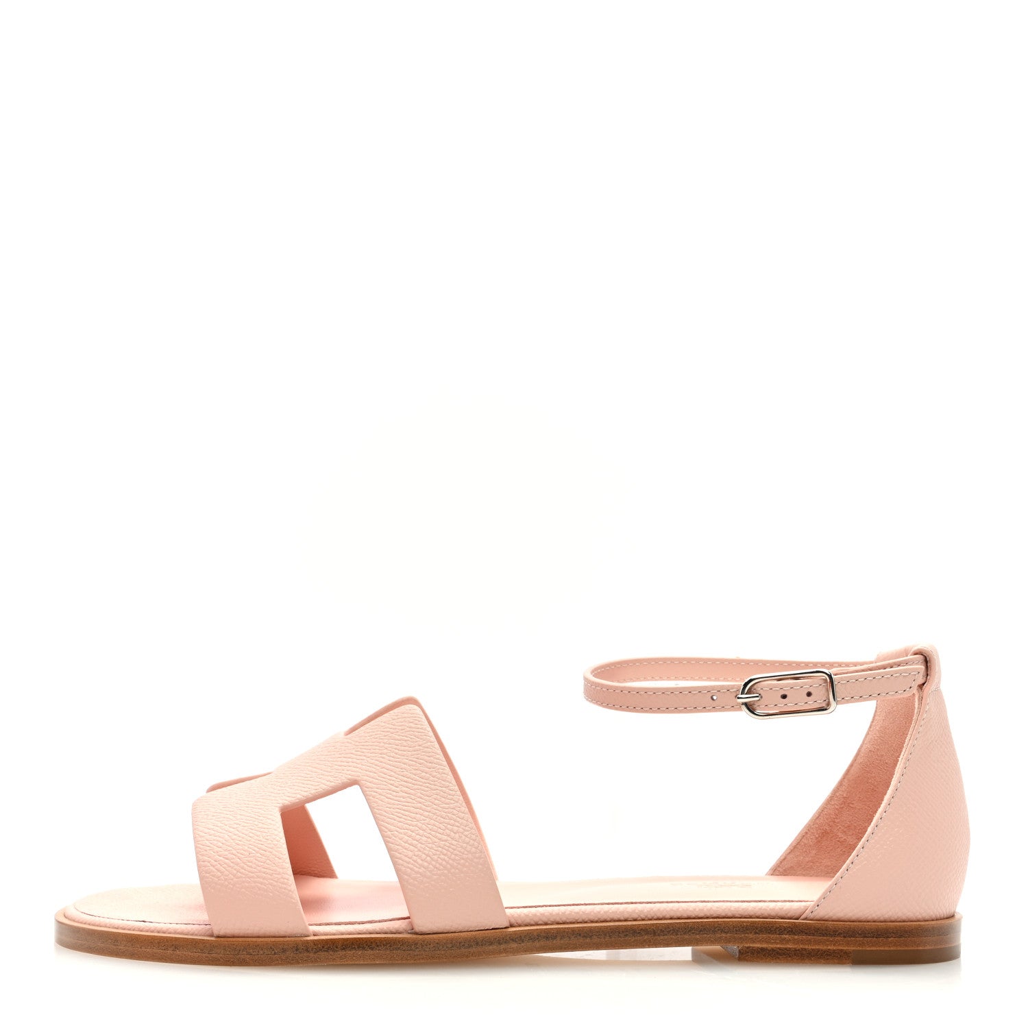 Hermes Epsom Santorini Sandals 39.5 Rose Porcelaine 1 of 9