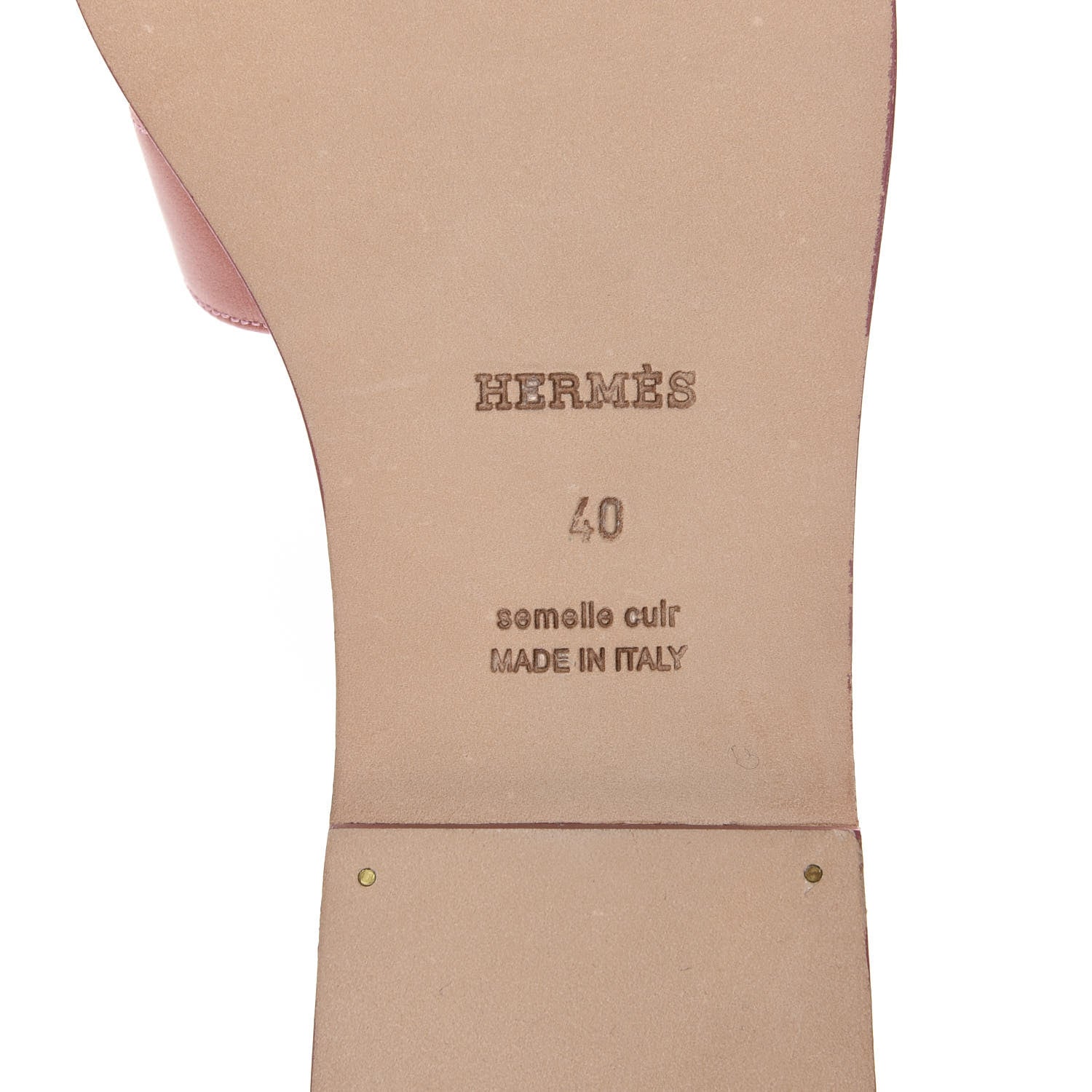 Hermes Goatskin Oran Sandals 40 Rouge Blush 8 of 10