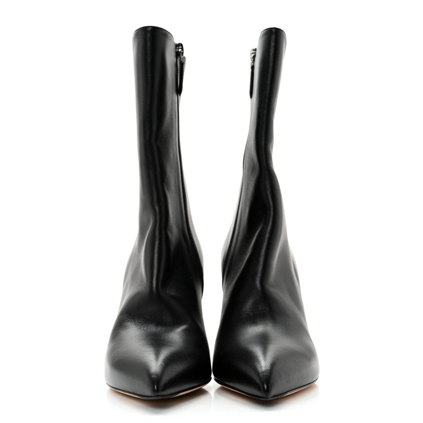 Lambskin Pearl Snake Ankle Boots 39 Black