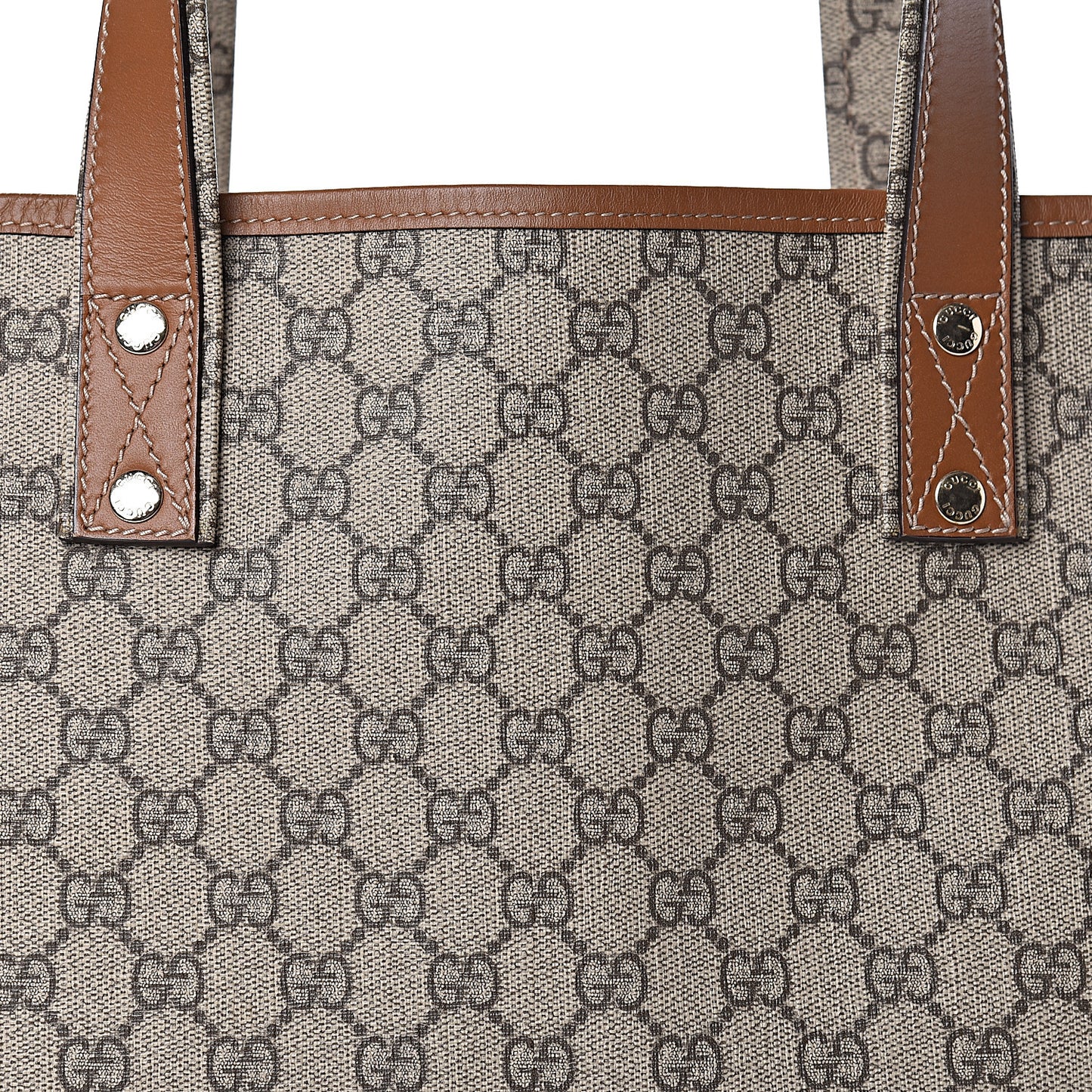 GG Plus Monogram Medium Signature Web Loop Tote Brown