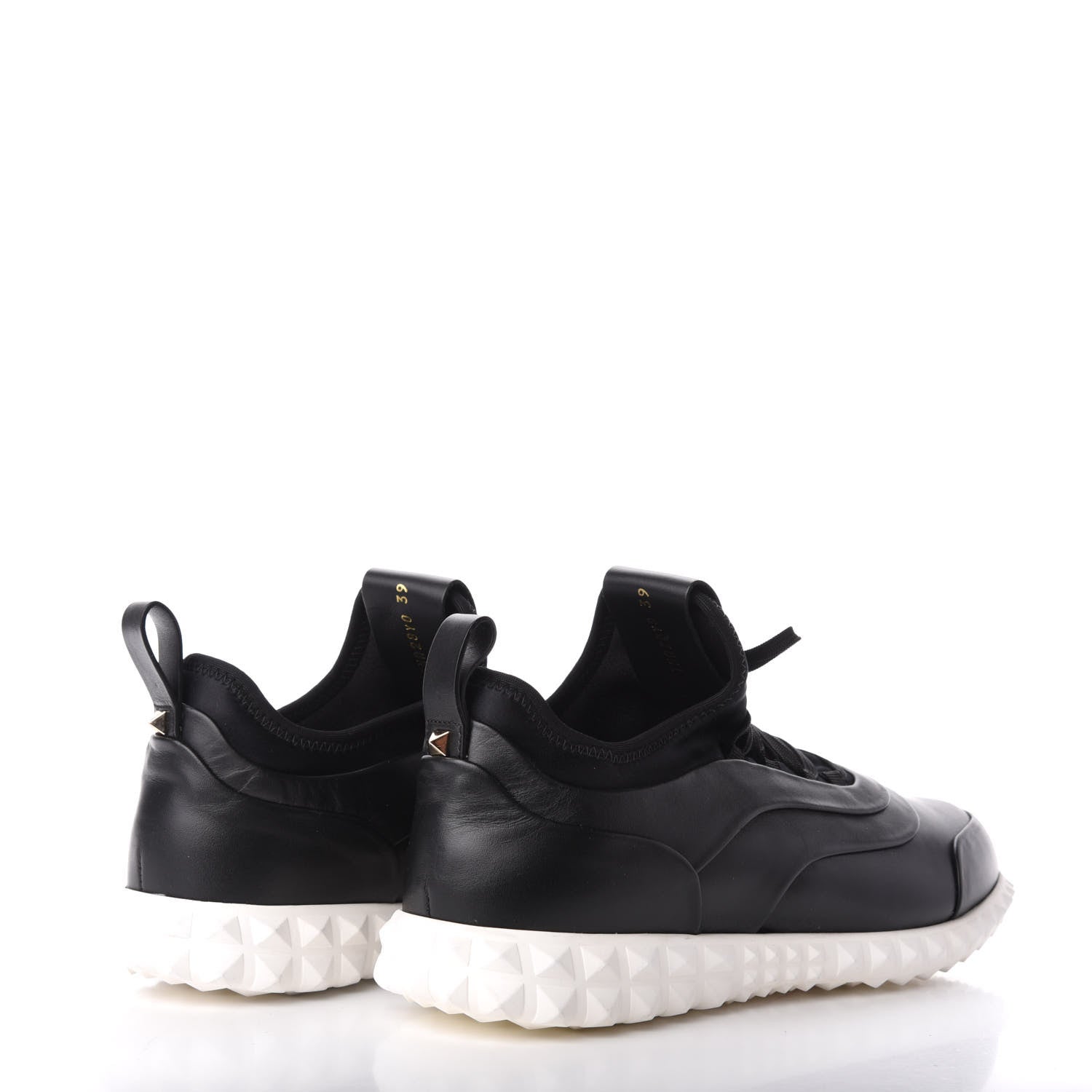 Valentino Garavani Nylon Rubber Calfskin Mens Soul AM Sneakers 39 Black 4 of 8