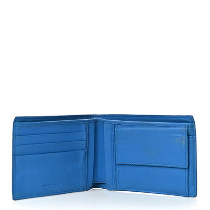 Bottega Veneta Nappa Intrecciato Bi-Fold Wallet Blue 5 of 19