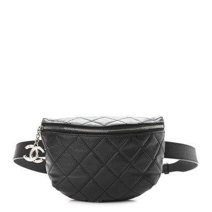 Chanel Grained Calfskin Quilted Waist Belt Bag Black 1 of 11