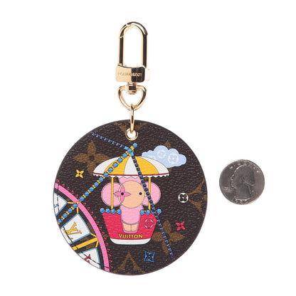 Louis Vuitton Monogram 2020 Christmas Animation Big Wheel Bag Charm Key Ring Rose Ballerine 2 of 7