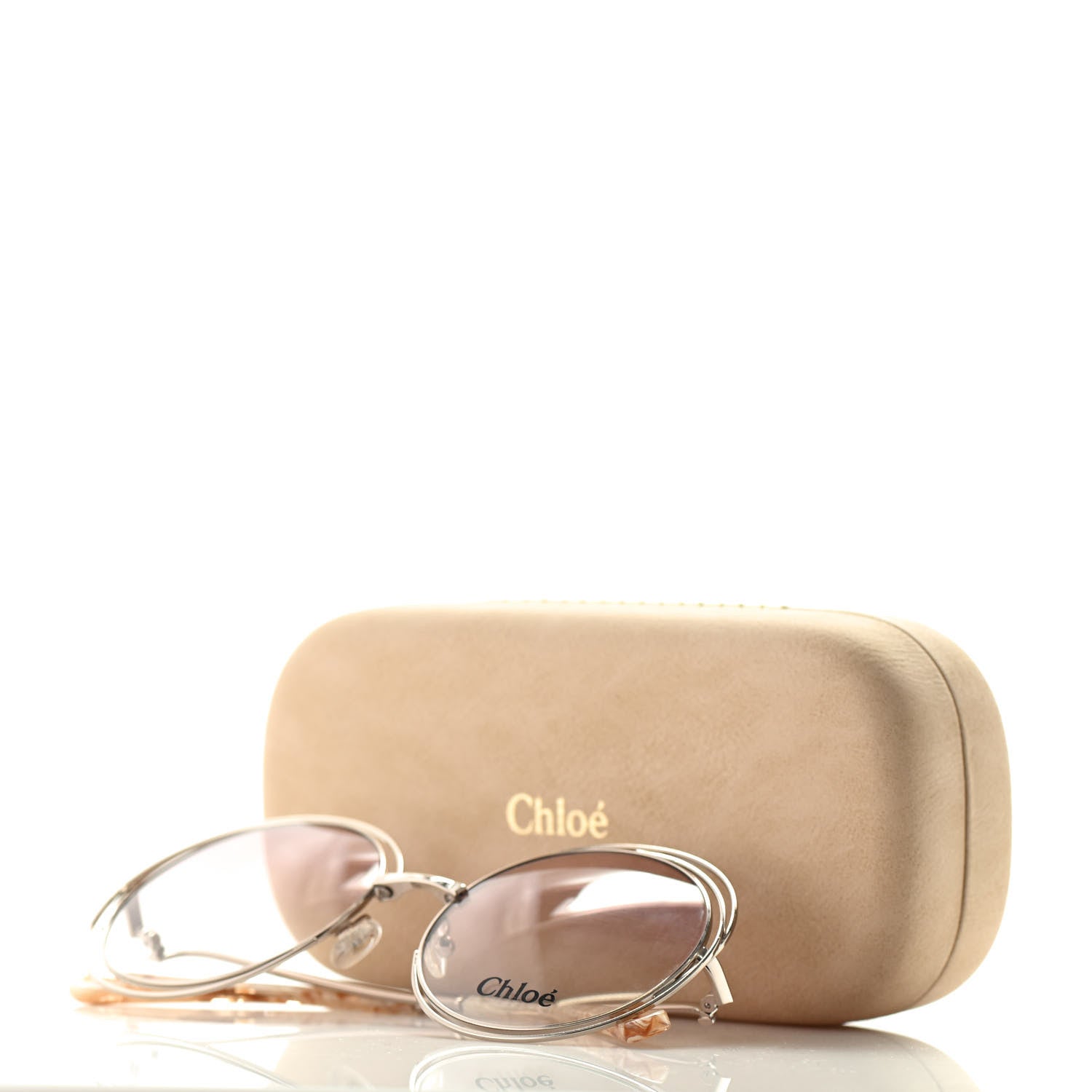 Chloe Oversized Round Carlina Oversized Round Sunglasses CE114ST Gold 7 of 7
