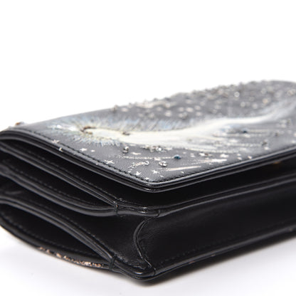 Christian Dior Lambskin Embroidered C'est I Feel Blue Clutch Black 8 of 10