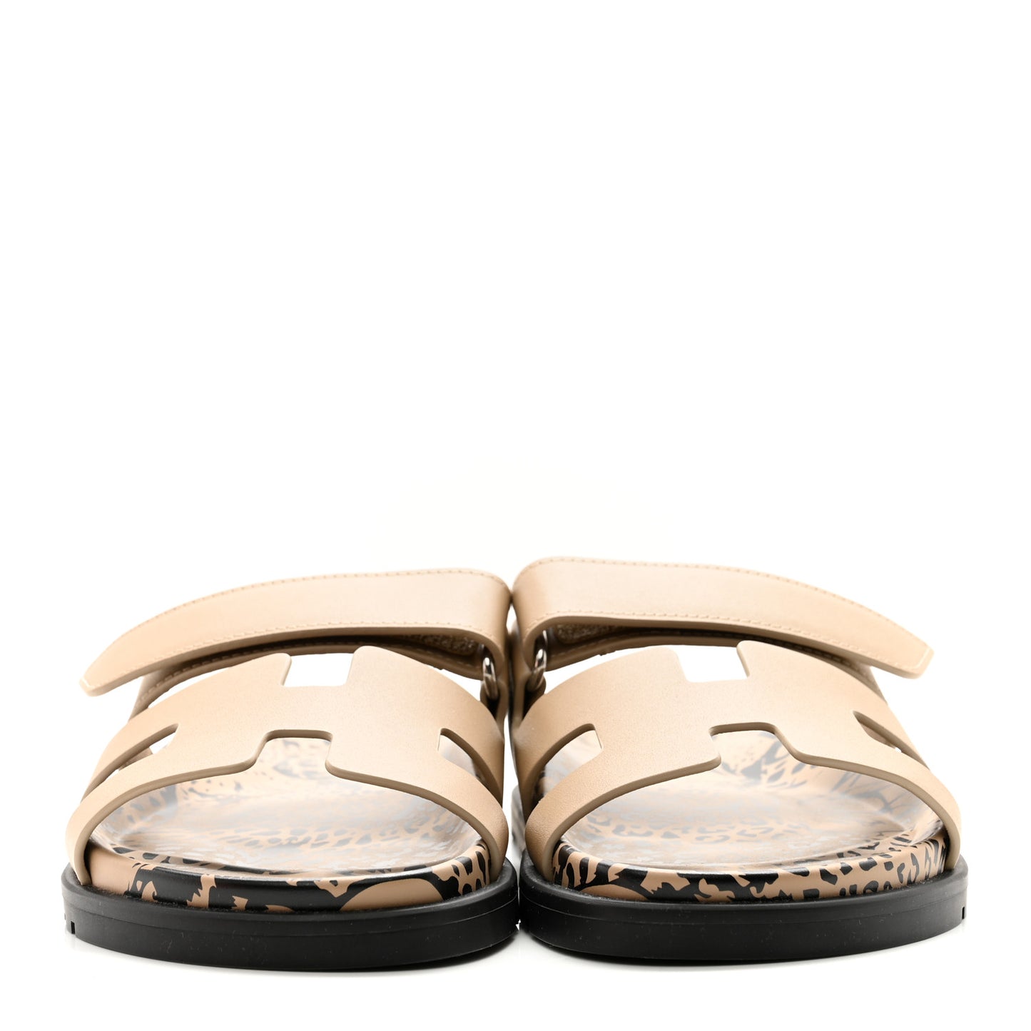 Calfskin Womens Chypre Sandals 35 Beige Argile